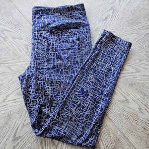Lulu‎ Inspired Zelos Women's Plus Size 2X  Performance Leggings | 90s Abstract